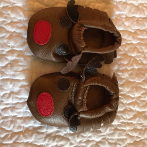3/$20 NWT Baby Leather Fringe Moccasin Bootie - Picture 1 of 4